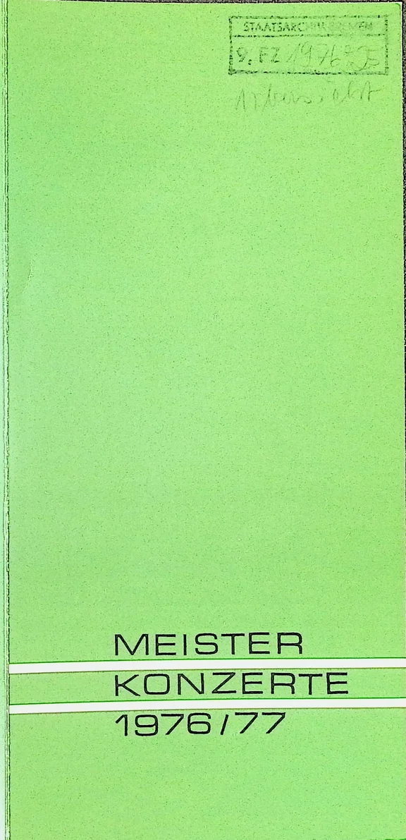 Saisonflyer MK Bremen 1976/77